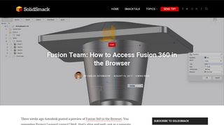 Fusion Team: How to Access Fusion 360 in the Browser - SolidSmack