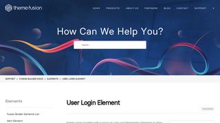 User Login Element - ThemeFusion
