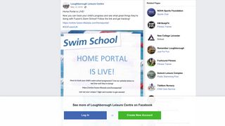 Home Portal is LIVE! Now you can track... - Loughborough Leisure ...
