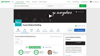 Fusion Medical Staffing Reviews | Glassdoor