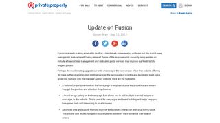 Update on Fusion | Private Property