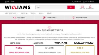 Fusion Rewards - Williams Shoes