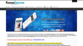FusionUnlock.com Direct imei Unlock Code Source for Cell Phone ...