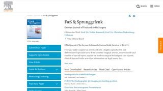 Fuß & Sprunggelenk - Journal - Elsevier