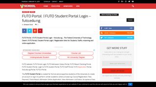 FUTO Portal | FUTO Student Portal Login – futo.edu.ng - Schoolgh.Com