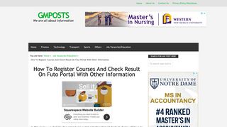 How To Register Courses And Check Result On Futo Portal With Other ...