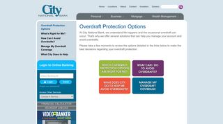 City National Bank | Overdraft Protection