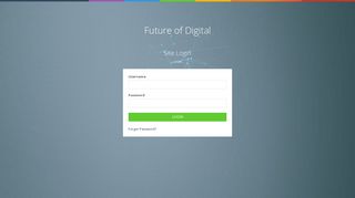 Site Login - Future of Digital
