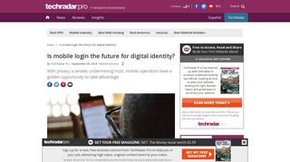 Is mobile login the future for digital identity? | TechRadar