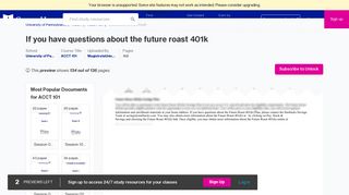 If you have questions about the Future Roast 401k Plan please contact ...