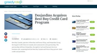 Desjardins Acquires Best Buy Credit Card Program - GreedyRates
