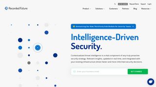 Recorded Future: Threat Intelligence Powered by Machine Learning