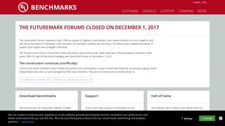Futuremark Forums have closed - UL Benchmarks