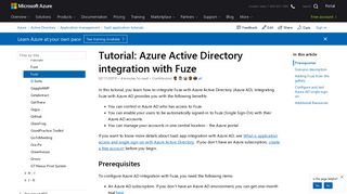 Tutorial: Azure Active Directory integration with Fuze | Microsoft Docs