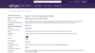 Sign In to Fuze Desktop or Web – Fuze Help Center