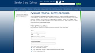 FVSU GAP (Gordon Access Program) - Gordon State College