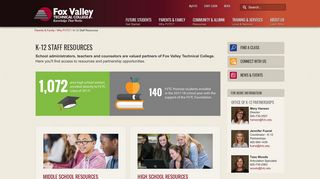 K-12 Staff Resources | Fox Valley Technical College