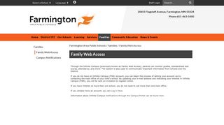 Family Web Access - Farmington Area Public Schools