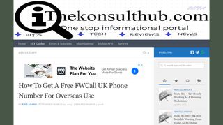 How To Get A Free FWCall UK Phone Number For Overseas Use ...