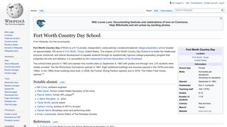 Fort Worth Country Day School - Wikipedia