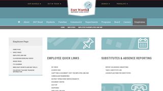 Employee Page / Employee Link Hub - Fort Worth ISD