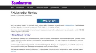 Best Forex Trading Signals Robot - FXMasterBot Review
