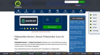 FXMasterBot Review: Reveal FXMasterBot Scam Or Not - Binoption