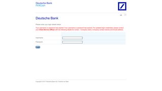 Deutsche Bank FX4Cash Login - Company