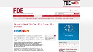 Deutsche Bank FX4Cash: Fast Forex - Rita Saverino - Finance ...