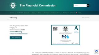 FXB Trading | The Financial Commission