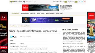 FXCC - Detailed information about FFXCC Forex Trading on Forex ...