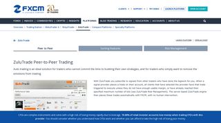 Peer to Peer - Zulutrade Forex Trading Platform - FXCM UK - FXCM.com