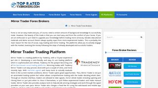 Top Mirror Trader Forex Brokers for 2019 - Chek Them Out!