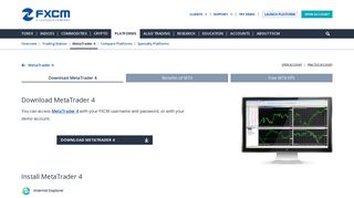 Download MetaTrader 4 - FXCM Markets - FXCM.com
