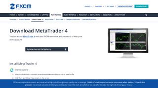 Download MetaTrader 4 - Forex Trading Platform - FXCM UK