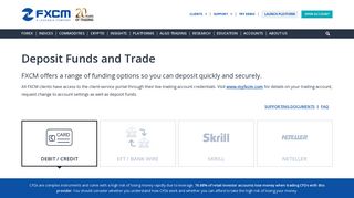 Deposit Funds - FXCM UK - FXCM.com