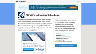 FXFlat Forex Investing Online Login - CC Bank