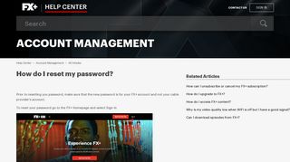How do I reset my password? – Help Center