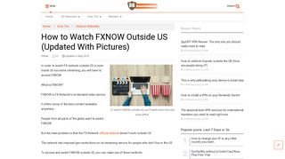 How to Watch FXNOW Outside US (Updated With Pictures)