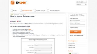 How to open a Demo account - FXOpen Helpdesk