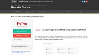 FxPro – How can I login to my MT4 trading platform of FXPro? | FAQ ...