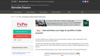 FxPro – How and where can I login to my FXPro cTrader account ...