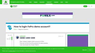 How to login FxPro demo account? - Beginner Questions - BabyPips ...