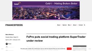 FxPro puts social trading platform SuperTrader under review