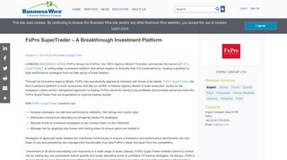FxPro SuperTrader – A Breakthrough Investment Platform | Business ...