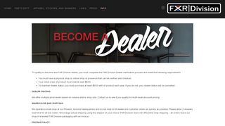 Dealers — FXR Division