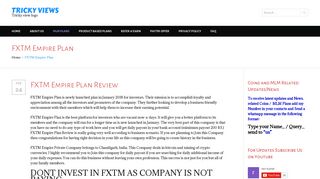 FXTM Empire Plan Review | CHECK FOR MORE DETAILS