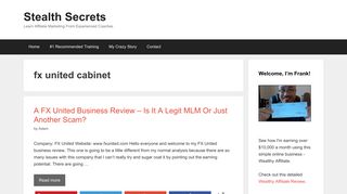 fx united cabinet | | Stealth Secrets