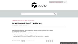 How to Locate Fyber ID - Mobile App – Tagged Support