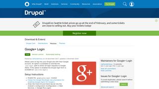 Google+ Login | Drupal.org